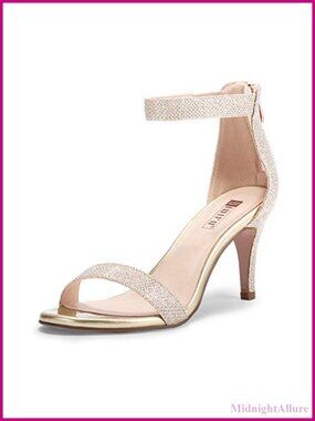 IDIFU Women's 3 Inch Kitten High Heels Dressy Heeled Sandals